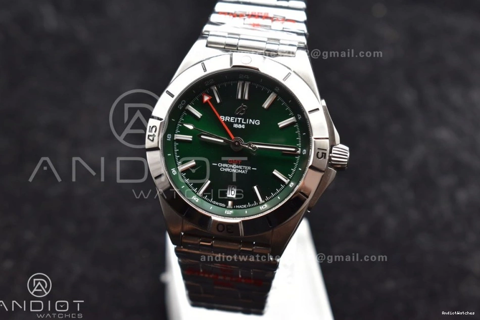 Best 40mm Automatic Green SS Bracelet Factory GMT Dial Edition Chronomat A Breitling BLS OnTrend On 534 1:1 0907